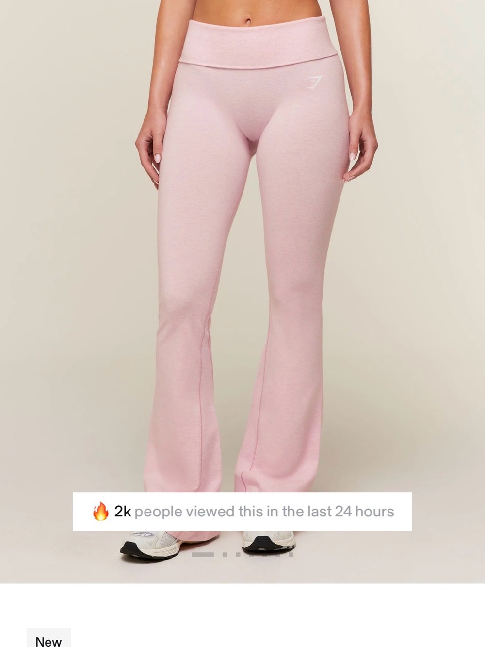 New Collection Gymshark Pale Pink Flare Leggings